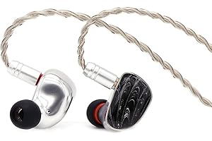 Linsoul - Auricular IEM in-Ear con driver de grafeno modelo Mele Tripowin x HBB, 10mm, con 2 pines, desmontable, con cable OCC para Audiophile (negro)