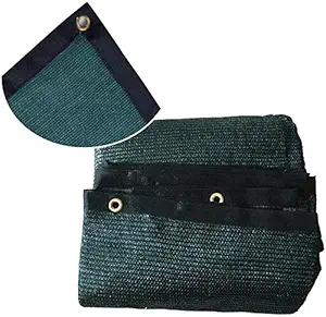 AgriWorld 5 ft x 7 ft - 95% Sun Shade Blockage Curtain 180 GSM [5-Year UV Stabilization Warranty] with Aluminium Eyelets and Installation Kit (Green)