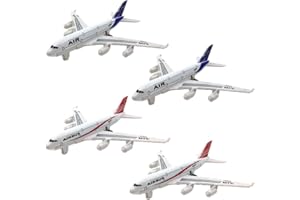 GVMJHYK Jouet Avion, 4 Pièce Jouet de Avion Set Modèle Réduit d'avion Petites Avions Jeux Volant Extérieur Jardin Interactif Enfant Garçon Fille (C)