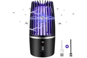 TIPTOP HOME Lámpara Antimosquitos Eléctrico, 2 en 1 Mata Mosquitos Electrico, USB Recargable UV Mosquito Lámpara Trampa para Insectos, Moscas, Polillas, para Interiores y Exteriores
