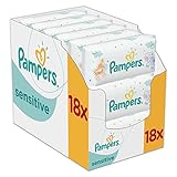 Pampers Sensitive Baby Wipes - Pack of 18 (Total 1008 Wipes)
