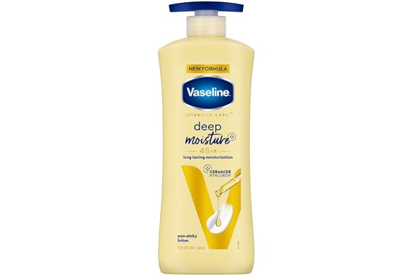 Vaseline Deep Moisture Body Lotion with Ceramide Hyaluron Fillers | 10X More Moisture for Cushion Soft Glowing Skin | For Dry