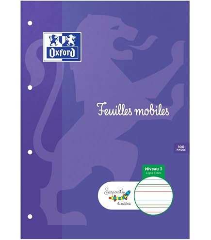 Oxford Heft 'Serpodile' Für Schreibhilfe – 24x32 Cm, 48 Seiten, 3 Mm Linie, Speziell Für Kinder Mit Lernschwierigkeiten