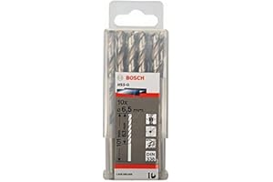 Bosch Accessories 2608595068 Din338 HSS-G Metal Drill Bit, 6.5mm x 63mm x 101mm, Silver