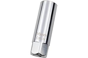 YunBey Douille de Bougie D'allumage 16 mm à Paroi Fine, Outil de Démontage de Clé Compatible avec BMW, Mini, 12 Points - Non Magnétique