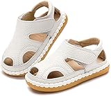  Gaatpot Unisex Niños Sandalias con Punta Cerrada Niña Niño Zapatos Sandalias de Vestir en Cuero Zapatillas Verano Blanco(Baby) 23 EU/20 CN
