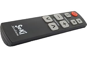Seki Średni uniwersalny pilot do telewizora z możliwością nauki, czarny