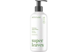 ATTITUDE Liquid Hand Soap, EWG Verified, Plant and Mineral-Based, Vegan Personal Care Products, Olive Leaves, 473 mL