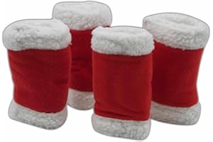 AMKA Weihnachtsbandagen, 4er Set rot-weiß