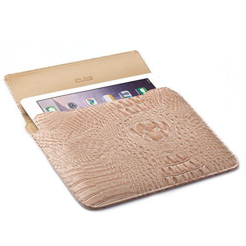 Apple iPad Air 2 Case | Samsung Galaxy Tab S3 und S2 9.7 Tasche | passend für 8.0 bis 10.1 Zoll Tablets | Croc Optik champagner | iCues Piquante Etui | weitere Leder-Imitat – und Farbvarianten verfügbar | universelle Schutz-Hülle mit Geschenk-Box - 3