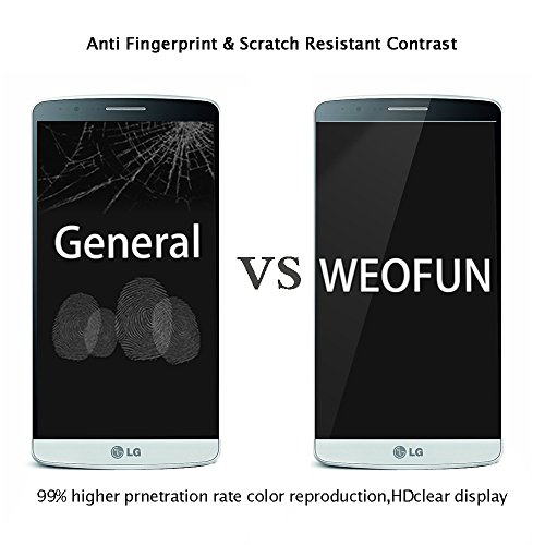 [3 Stück] LG G3 Panzerglas Schutzfolie, WEOFUN Ultra-klar LG G3 Displayschutzfolie, Panzerfolie für LG G3 Folie [0.33mm, Anti-Kratzen, Anti Fingerprint, 9H Härte] - 4
