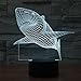Produktbild Illusion 3D LICHT – toproad LED-Nachtlicht 3D Tisch/Schreibtisch Lampe Schlafzimmer Deco Art Skulptur Wechselhafte Licht-(animalpack 16-verschiedenen Mustern erhältlich), Shark