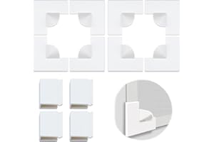 AEIPOU 8 PCS Magnetic Window Screen Corners Accessories Kit Reinforced Corners Handles 4 Windproof Heavy Duty Clips for Seamless Repairs and Effective Mosquito Protection (Two Sets, White)