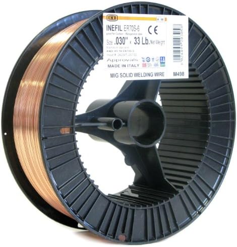INEFIL ER70S-6 .030-Inch on 33-Pound Spool Random Wound Carbon Steel Mig Solid Welding Wire