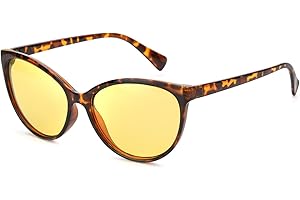 TJUTR Polarized Night-Vision Glasses for Women, Night-Driving Glasses Reduce Glare Nighttime Glasses UV Protection