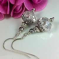 Ohrringe im Jugendstil 925 Silber Ohrhaken Blütenohrringe