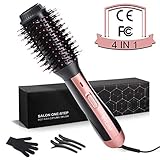 Winload Brosse Soufflante, 4 En 1 Brosse Seche Cheveux, Brosse Chauffante Lissante et Volumateur, Multifonctionnels Ion Négatif Lisseur à Cheveux Et Peigne Frisé coiffante pour Tout Type De Cheveux