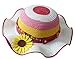 Produktbild CAOLATOR Sonnenhut Mädchen Regenbogen Strohhut Sommer Strandhut Hüte Kleinkind Sommermütze Für Kinder Mit Blume (Rose)
