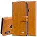 Price comparison product image Nadoli Pu Leather Case for Huawei Honor 8A/Y6 2019,Retro Elegant Business Style Noble Flip Wallet Leather Case Shockproof Protective Cover with Kickstand Card Holder Card Slots