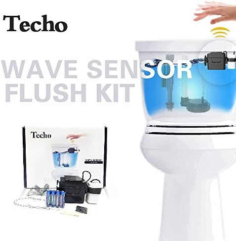 TECHO Touchless Toilet Flush Kit and Automatic Toilet Flusher by TECHO