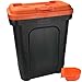 Produktbild Asab Pet Futter Container Trocken Hund Katze Lebensmittel Bird Aufbewahrungsbox für Saatgut Abfalleimer Flip Top Schließsystem mit integrierter Schaufel, Orange, Large