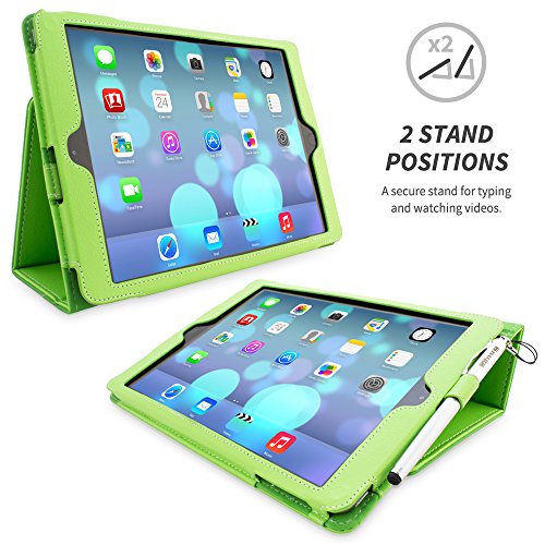 iPad Air Hülle & Neues iPad (2017) 9.7 Zoll Hülle (Grün), Snugg™ – Smart Case mit lebenslanger Garantie + Sleep / Wake Funktion für iPad Air (2013) und iPad (2017) - 2