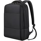 REYLEO Men Laptop Backpack Rucksack Water-resistant Nylon Casual Daypack School Bag Backpack - 18L / Black