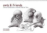 owls & friends Immerwährender Kalender (Wandkalender immerwährend DIN A3 quer) by