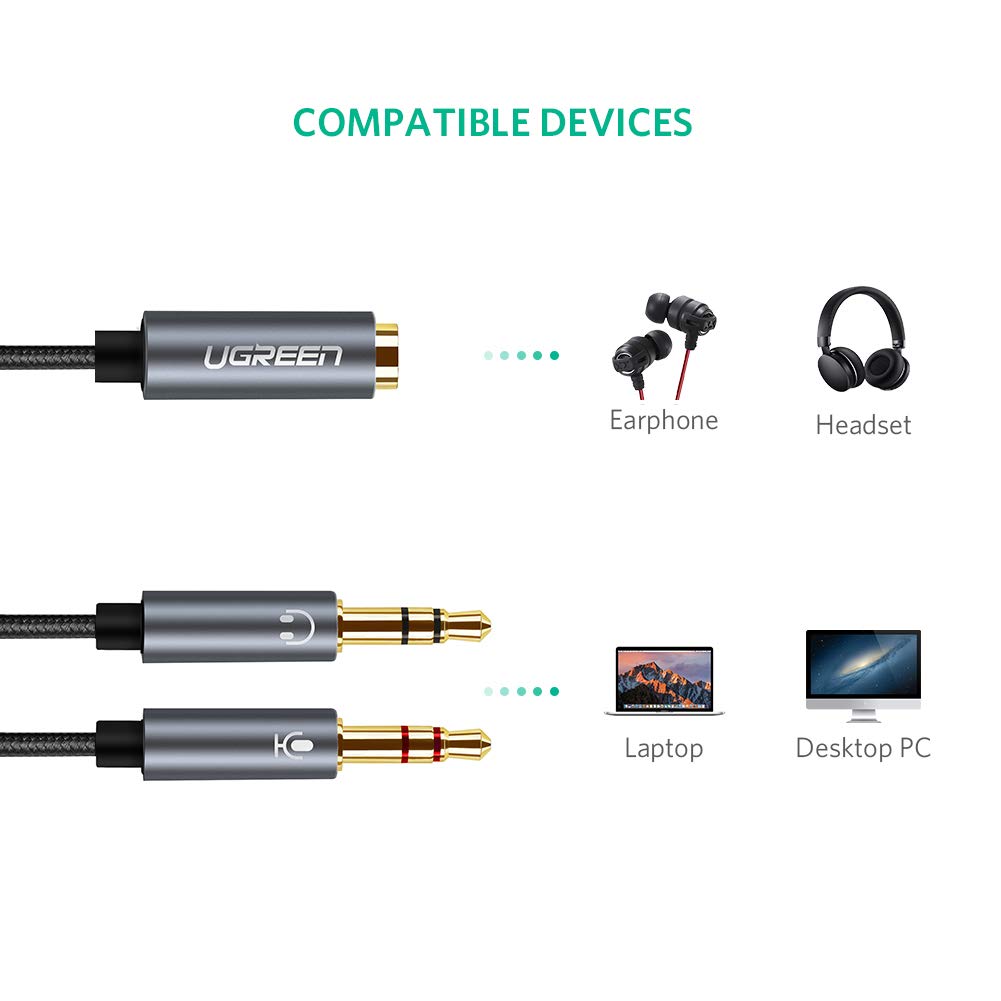 UGREEN Cavo Audio Sdoppiatore Cuffie Microfono 2 in 1, Adattatore Jack  3,5mm Maschio a Femmina, Adattatore Audio Jack in… – Elettronica 24 ore |  Tutto il mondo elettronica