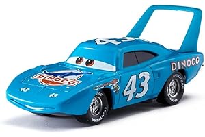 SuoSuo LZWJD Pixar Cars 3 Chick Hicks Police McQueen Mater Fabuleux Hudson 1: 55 Diecast Métal Alliage Modèle Voiture de Voiture pour garçons (Couleur : King)