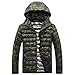 Produktbild Mymyguoe Jacke Herren Sweatshirt Der Winter-beiläufige Camouflage-Druck der Männer verdicken den mit Kapuze Baumwolljacke-Mantel Steppweste Outdoor Sportweste Funktionsweste