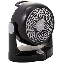 Iris Ohyama, Ventilateur Silencieux de Bureau - Woozoo - HD15N, Plastique, Noir, 34 W, 13 m², 24,1 x 17,5 x 26,6 cm