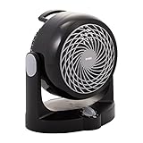 Iris Ohyama, Ventilateur Silencieux de Bureau - Woozoo - HD15N, Plastique, Noir, 34 W, 13 m², 24,1 x 17,5 x 26,6 cm