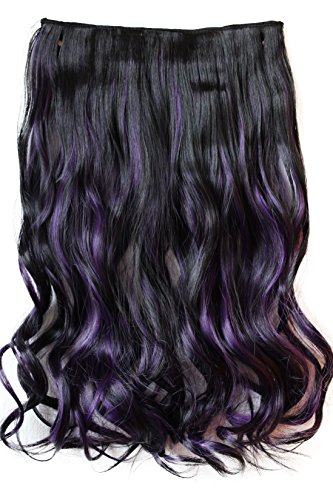 PRETTYSHOP 70cm oder 55cm Clip In Extensions Halbperücke Haarverlängerung Haarverdichtung Haarteil hitzebeständig wie Echthaar div. Farben - 2