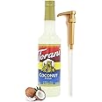 Fresh Finest Coconut Syrup for Coffee 25.4 Ounces Coffee Syrups and Flavors with Syrup Dispenser