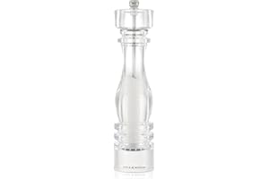 Cole & Mason London Acrylic Salt Mill, 30cm Salt Grinder with Adjustable Grind, Non Corroding Ceramic Mechanism, Seasoning Mill, Lifetime Mechanism Guarantee
