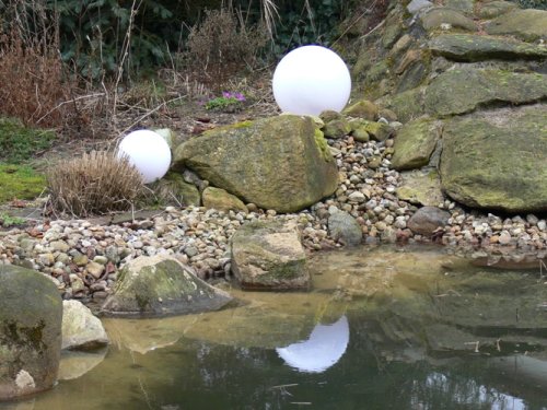 Gartenleuchte Kugelleuchte 40cm Marlon, mit Erdspieß Außenleuchte, Kugellampe, Gartenlampe - 2