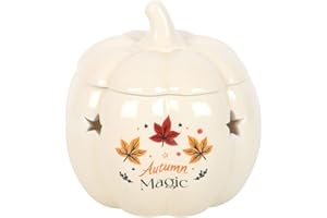 SOMETHING DIFFERENT WHOLESALE Autumn Magic Pumpkin Oil Burner, Ceramic Pumpkin Design, Cozy Seasonal Fragrance Diffuser, Perfect for Autumn Vibes, Safe and Versatile Home Décor, for Fall Lovers