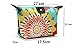 HOYOFO Travel Makeup Bag Pencil Case Storage Pouch with Vintage Flower Printed,Wine Red