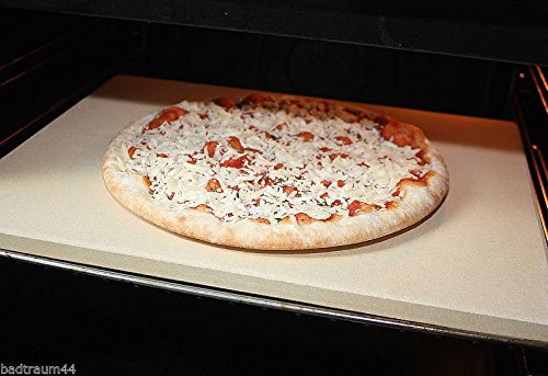 Pizzastein Brotbackstein Grillstein Flammkuchen Pide Lahmacun Stein auch für Ofen geeignet, lebensmittelecht - 3