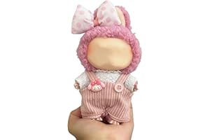 STOAT Set Completo Labb 17cm - Felpa con Cappuccio Streetwear + Pantaloni - Adatto a Generazione 1/2/3 (Posizione in Piedi/Seduta)Adatto per: pop mart /labubu (D61)