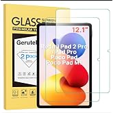 Gerutek 2 Pieces Tempered Glass for Xiaomi Redmi Pad 2 Pro/Pad Pro 12.1 | Screen Protector for Xiaomi Poco Pad/Poco Pad M1 20