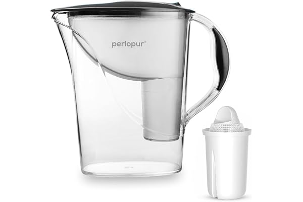 PearlCo Standard - Carafe avec filtre à eau - anthracite - 1 cartouche classic incluse (compatible avec Brita Classic)
