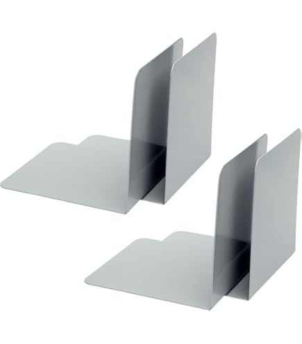 Fermalibri In Metallo Rosso - Set 4 Pezzi, 14x14x8.5cm, Per Libri, DVD E Organizzazione Scaffali