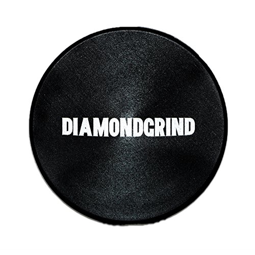 DIAMONDGRIND Design Pollen Grinder Crusher für Tabak, Herb, Spice, Gewürze, Kräuter, Kaffee, herb. 4-teiliges Schwarze Set mit Pollen Schaber - 6
