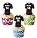 Produktbild AK Giftshop vorgeschnittenen personalisierbar Rugby Shirts mit gewählter Name & Nummer – Essbare Cupcake Topper/Kuchen Dekorationen Toulouse Farben (12 Stück)