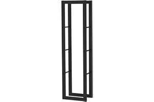 Toboli Soporte de leña 150x25x40cm exterior interior leñero metal con recubrimiento en polvo