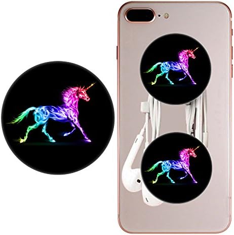 Mobile Phone Holder,Expanding Stand Grip Pop Mount Socket for Smartphones, iPhone and Tablets-Black Fire horse