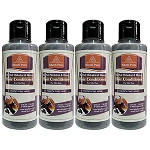 Khadi Pure Herbal Shikakai & Honey Hair Conditioner, 210 ml (Pack of 4)