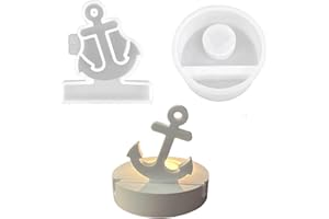 ‎ALEFBET Silikonformen Gießformen, Silikonform Kerzenhalter, Silikon Gießform Kerzenhalter, Gipsformen zum Gießen (Anker)